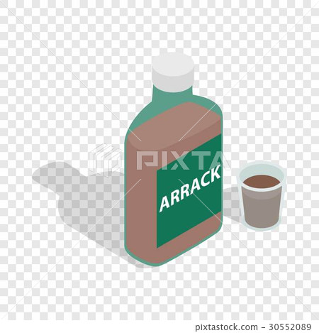 Bottle of arrack isometric icon 30552089