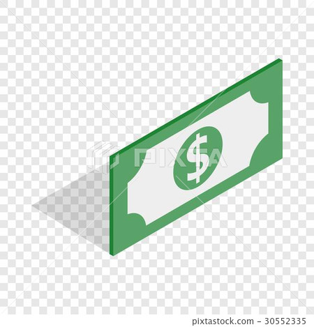 Bill dollar isometric icon Bill dollar isometric icon 30552335