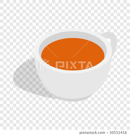 White cup of tea isometric icon White cup of tea isometric icon 30552416