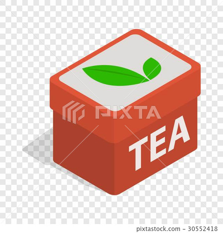 Red tea box isometric icon Red tea box isometric icon 30552418