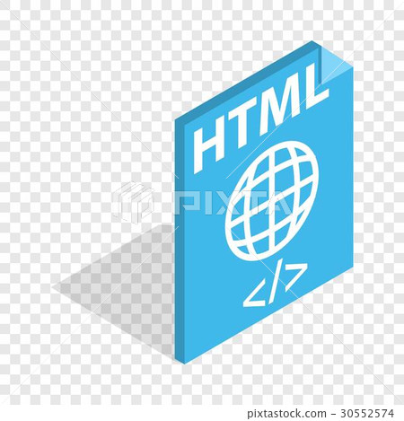 HTML file extension isometric icon - Stock Illustration [30552574] - PIXTA