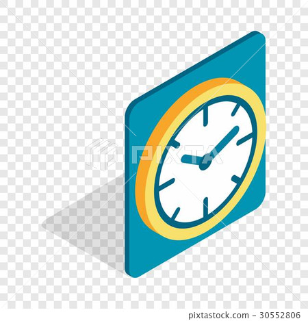 Wall color clock isometric icon Wall color clock isometric icon 30552806