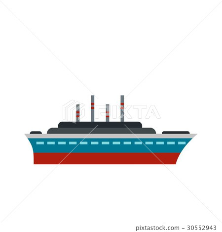 Ship icon, flat style - Stock Illustration [30552943] - PIXTA