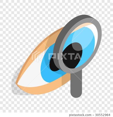 Eye exam isometric icon 30552964