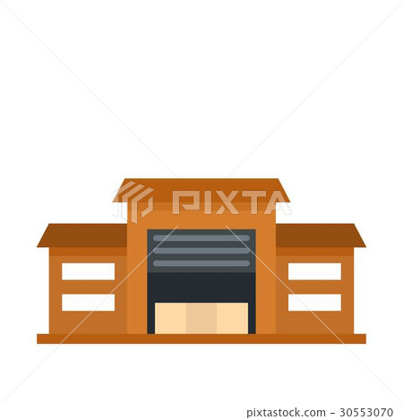 Warehouse icon, flat style 30553070