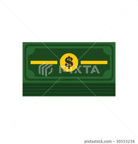 Stack of dollars icon, flat style - Stock Illustration [30553238] - PIXTA