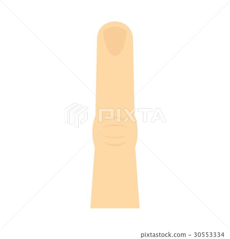 Human finger icon, flat style - Stock Illustration [30553334] - PIXTA