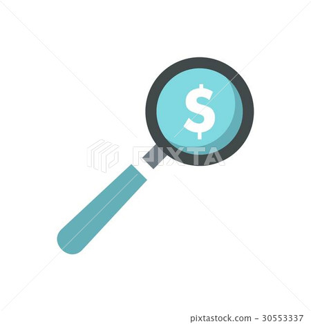 Magnifier icon, flat style Magnifier icon, flat style 30553337