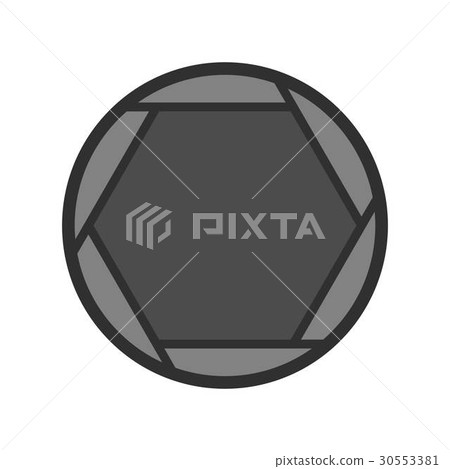 Closed objective icon, flat style Closed objective icon, flat style 30553381