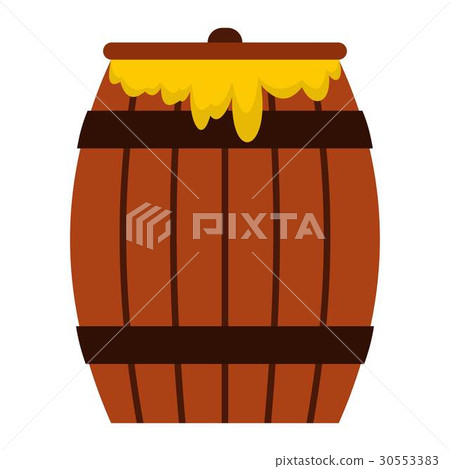 Honey keg icon, flat style Honey keg icon, flat style 30553383