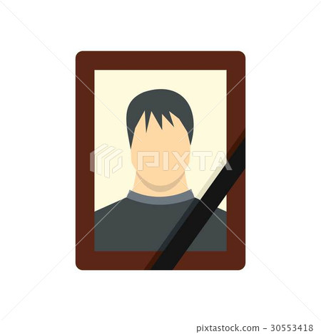 Memory portrait icon, flat style 30553418