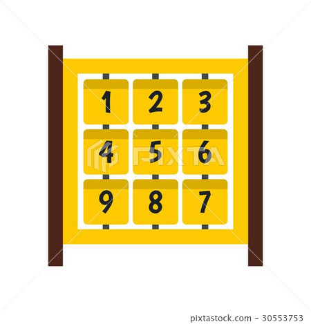 Yellow cubes with numbers on playground icon Yellow cubes with numbers on playground icon 30553753