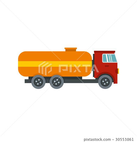 Tanker truck icon, flat style 30553861