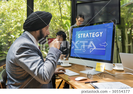 Business Development Management Strategy Illustration 30554377