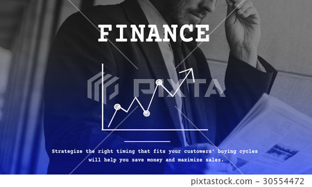 Business line graph upward arrow report 30554472