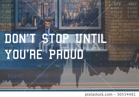 Don't Stop Goal Inspiration Business Guy 30554481