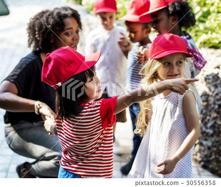 Teacher and kids school learning ecology gardening Teacher and kids school learning ecology gardening 30556358
