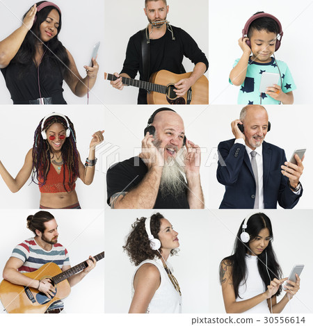 People Set of Diversity People Enjoying Music Studio Collage People Set of Diversity People Enjoying Music Studio Collage 30556614