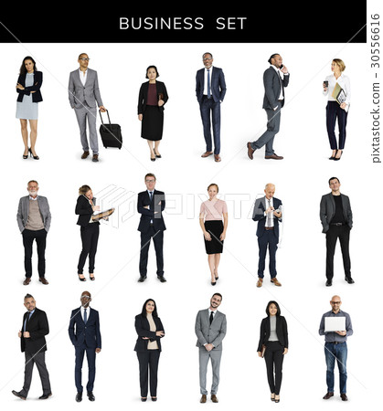 Diversity Men Set Gesture Standing Together Studio Isolated Diversity Men Set Gesture Standing Together Studio Isolated 30556616