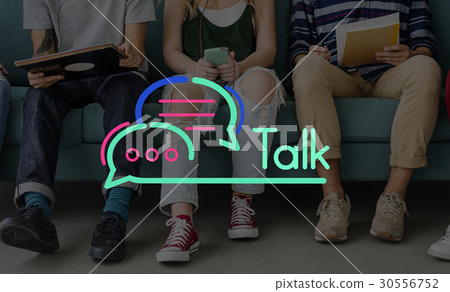 Communication Connection Speech Bubble Concept Communication Connection Speech Bubble Concept 30556752