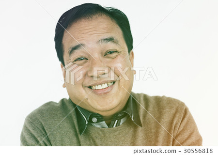 Asian Man Smile Face Expression Studio Portrait 30556818