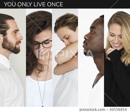 Set of Diversity People Life Motivation Studio Collage Set of Diversity People Life Motivation Studio Collage 30556854