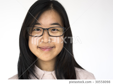 Asian ethnicity girl with eyeglasses 30558098