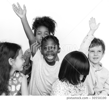 Happiness group of cute and adorable children Happiness group of cute and adorable children 30558100
