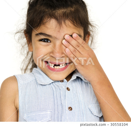 Young girl standing and posing for photoshoot 30558104