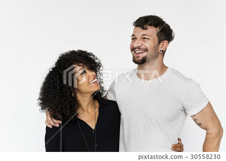 A happiness couple embracing each other A happiness couple embracing each other 30558230