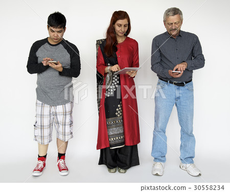 Diverse ethnicity people are in a shoot Diverse ethnicity people are in a shoot 30558234