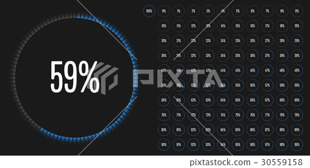 Set of circle percentage diagrams from 0 to 100 Set of circle percentage diagrams from 0 to 100 30559158