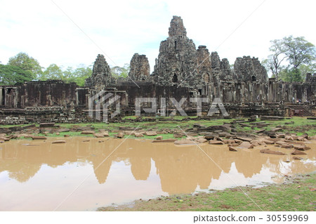 吳哥城柬埔寨吳哥考古學站點Bayon寺廟 30559969