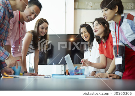 A happy discussion of a team A happy discussion of a team 30560306