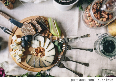 Sliced goat cheese with Dorblu Sliced goat cheese with Dorblu 30561696