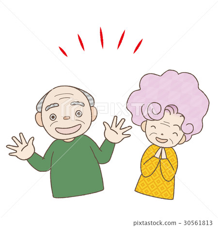 高級夫婦感到驚訝和快樂,我很高興 高級夫婦感到驚訝和快樂,我很高興 30561813