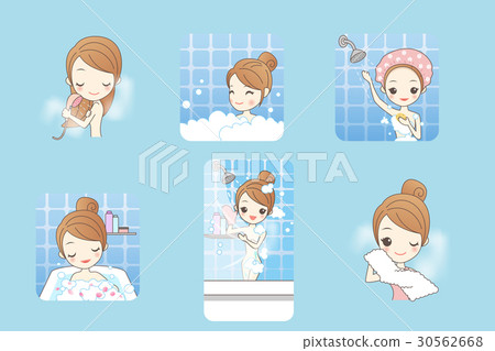 woman is taking bath 30562668
