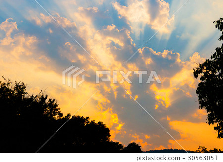 beautiful sunset and mountain beautiful sunset and mountain 30563051