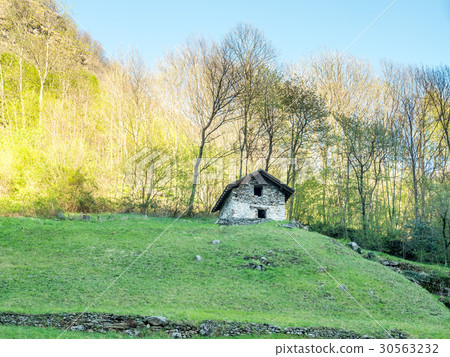 Hut on hill in Switzerland 30563232