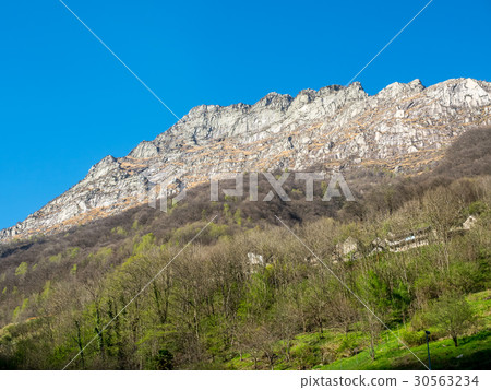 Mountain and blue sky Mountain and blue sky 30563234