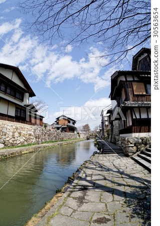 Yahata moat of Omihachiman in Shiga prefecture Yahata moat of Omihachiman in Shiga prefecture 30563654