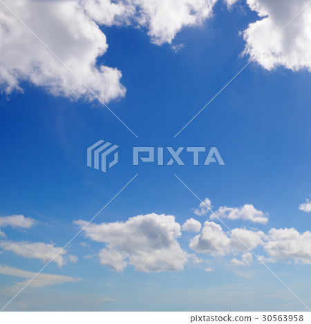 blue sky and white cumulus clouds blue sky and white cumulus clouds 30563958
