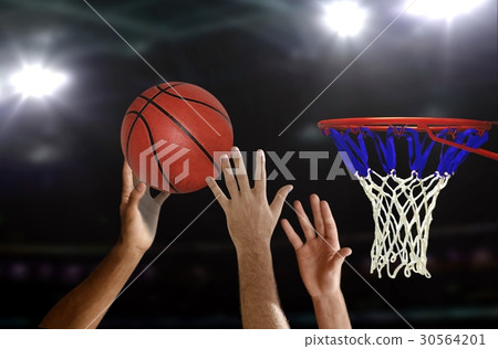 Basketball jump shot to the hoop Basketball jump shot to the hoop 30564201
