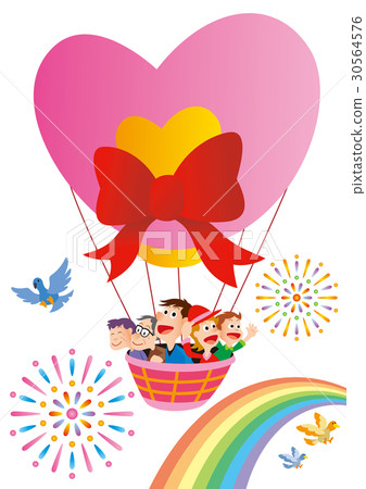 Family trip on a balloon 30564576