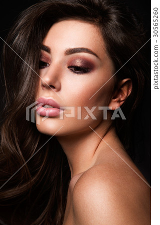 Beauty fashion model girl with bright makeup Beauty fashion model girl with bright makeup 30565260