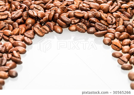 Coffee beans isolated in white background. 30565266