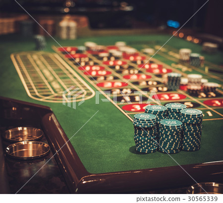 Gambling table in luxury casino 30565339