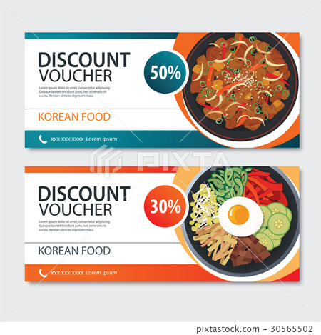 Discount voucher asian food template design.  30565502