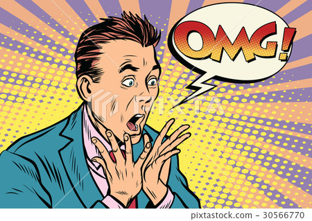 OMG businessman pop art retro style 30566770