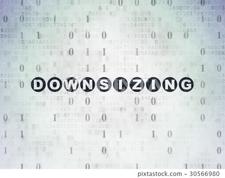 Finance concept: Downsizing on Digital Data Paper 30566980